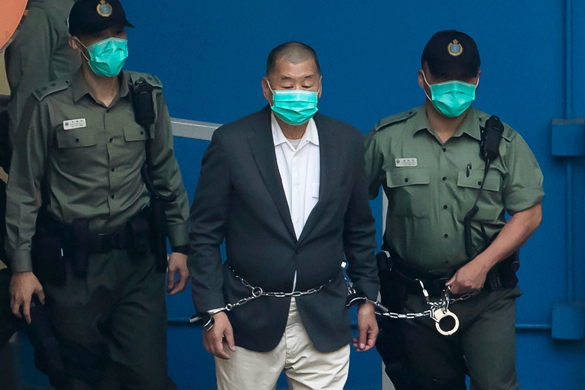 Hong Kong court hearing a plea for a lighter sentence for former publisher Jimmy Lai