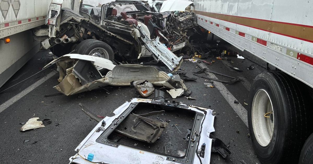Horror crash sees 'up to 150 cars' involved in pile-up that shuts down motorway