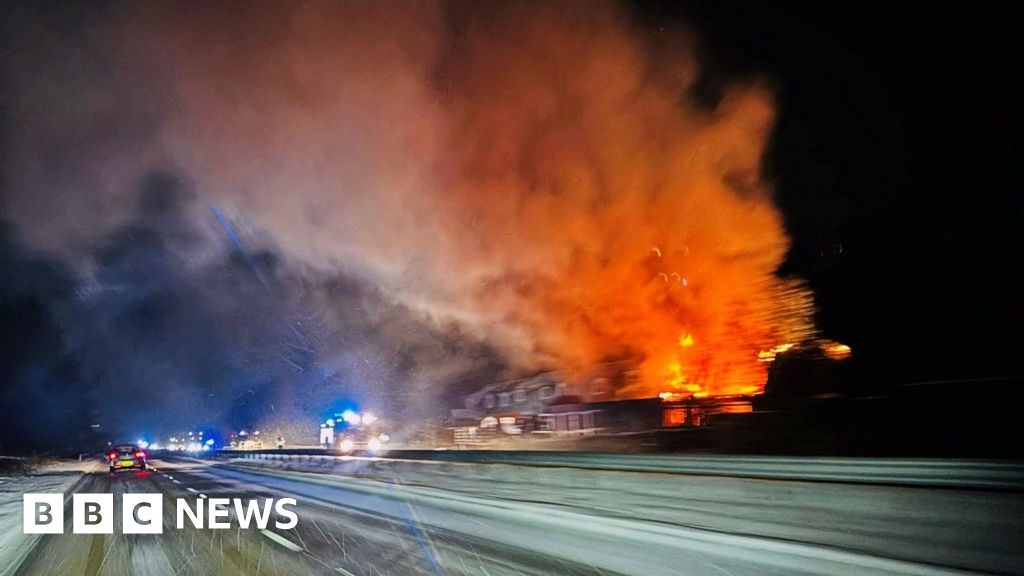 Huge house fire closes section of A90 in Aberdeenshire