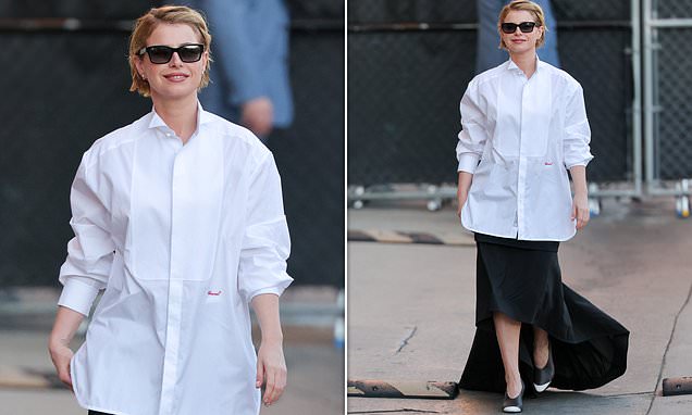 Jessie Buckley looks effortlessly chic arriving at Jimmy Kimmel Live