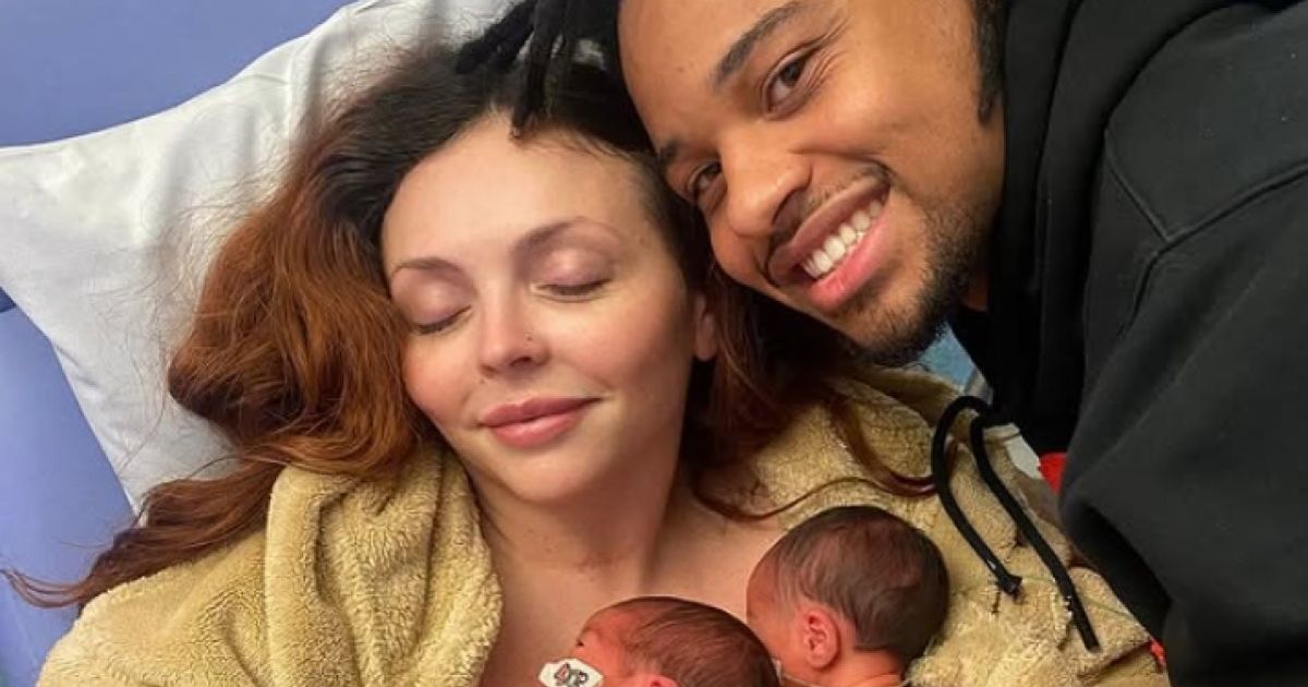 Jesy Nelson's twins praised as 'two little warriors' in fiance's touching poem - The Mirror
