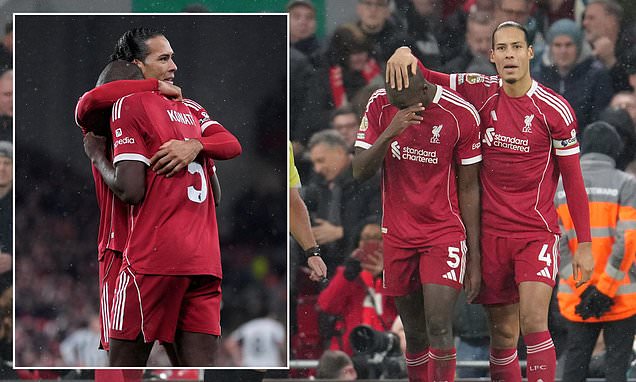 Konate emotional after scoring on first appearance since his dad died