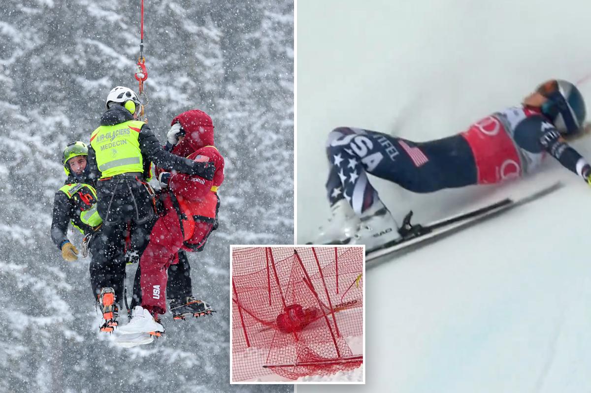 Lindsey Vonn injured after crash in final downhill race week before...