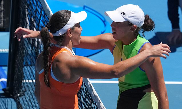 Madison Keys beaten by podcast partner Jessica Pegula one minute,...