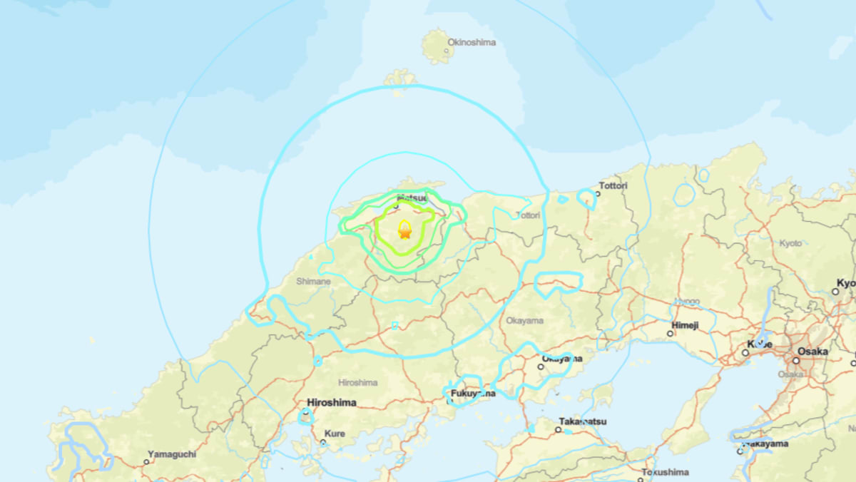 Magnitude 6.2 earthquake strikes Japan's Chugoku region