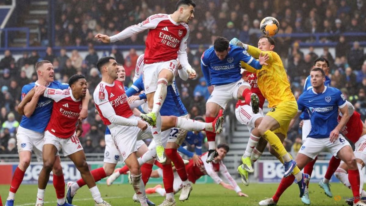 Martinelli hat-trick sends Arsenal past Portsmouth in FA Cup, Man Utd beaten