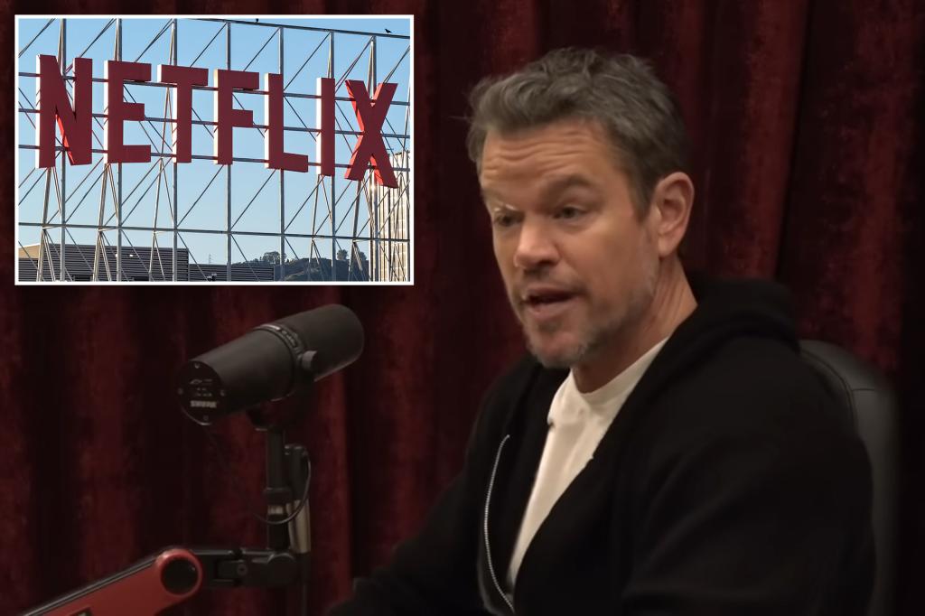 Matt Damon makes claim about Netflix movies that appease to 'people...