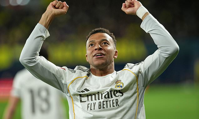 Mbappé's brace at Villarreal lifts Real Madrid into La Liga lead