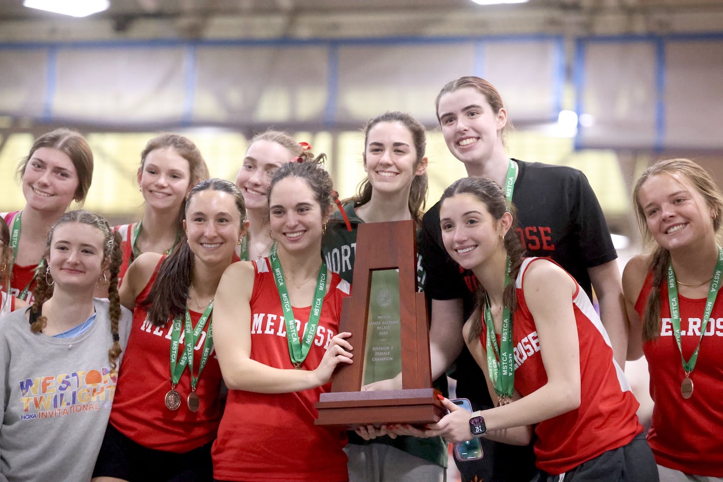 Melrose girls surprise themselves, Walpole boys win first title at MSTCA Division 3 track relays - The Boston Globe