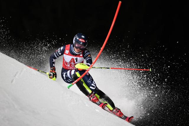 Mikaela Shiffrin and US teammate Paula Moltzan 1-2 after 1st run of Flachau night World Cup slalom
