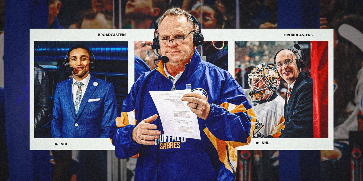 Want to call an NHL game between the benches? Better get a helmet