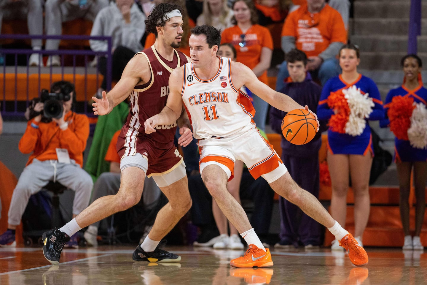 Nick Davidson scores 21 straight points, finishes with 25 as No. 22 Clemson beats Boston College - The Boston Globe
