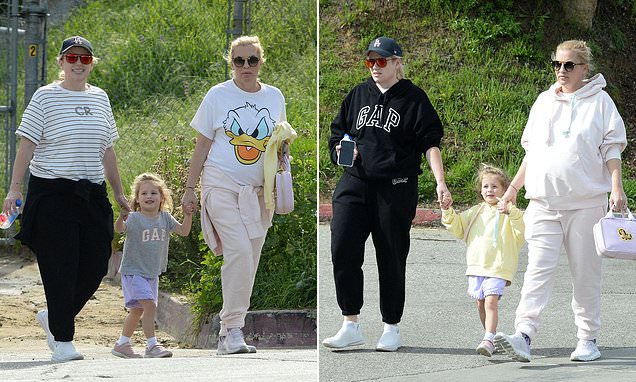 Rebel Wilson in LA with heavily pregnant wife Ramona and daughter