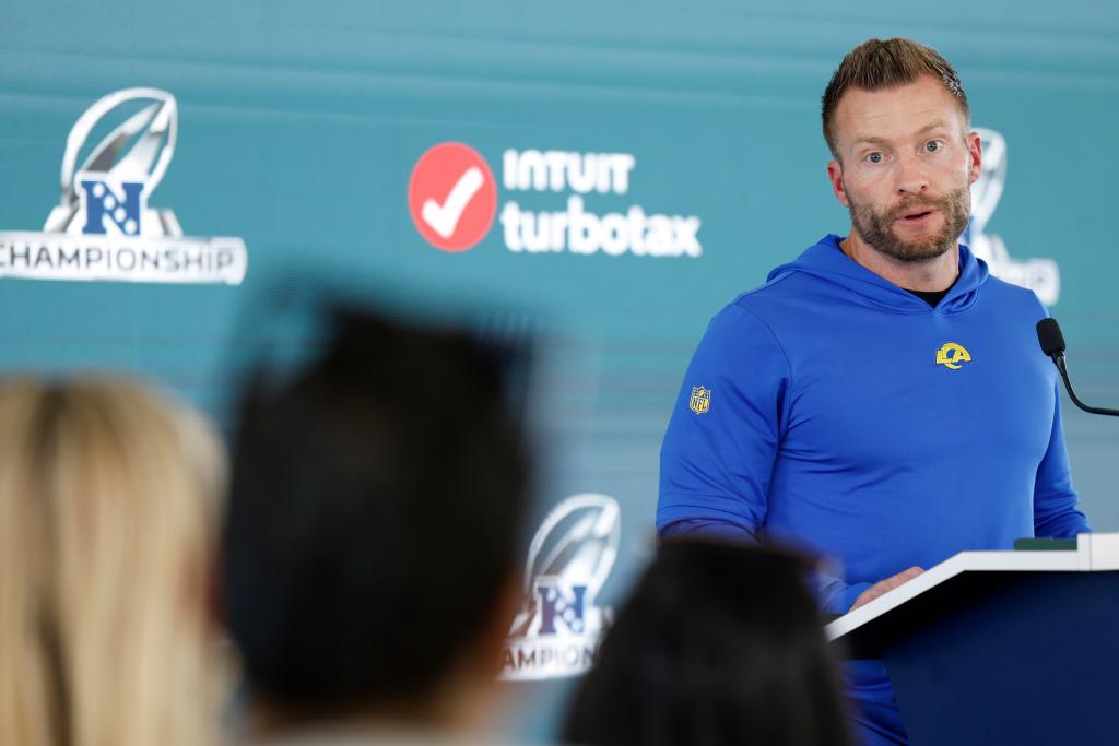 Sean McVay jokes with reporters about 40th birthday: 'I'll slap the...