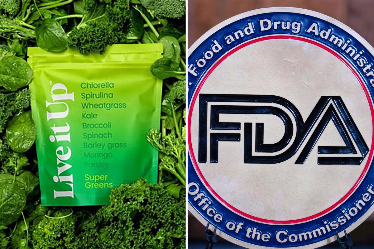Recalled Super Greens diet supplement powder sickens 45 with...