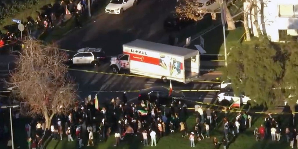 U-Haul truck drives through Iran protest crowd in Los Angeles, one person struck and driver detained