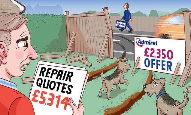 A van hit my fence but insurer won't pay the full bill: SALLY SORTS IT