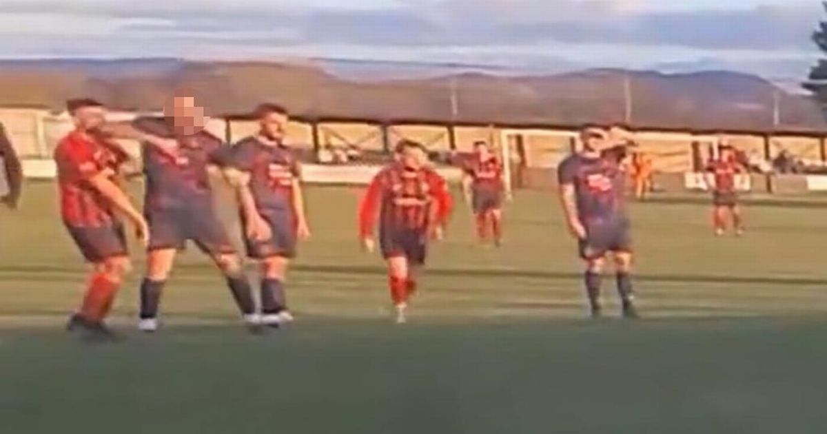 'Disgusting' and violent elbow caught on camera as fans demand footballer 'banned for life' - Daily Star