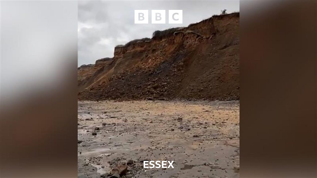 Walton cliffs collapse onto beach - BBC Sounds
