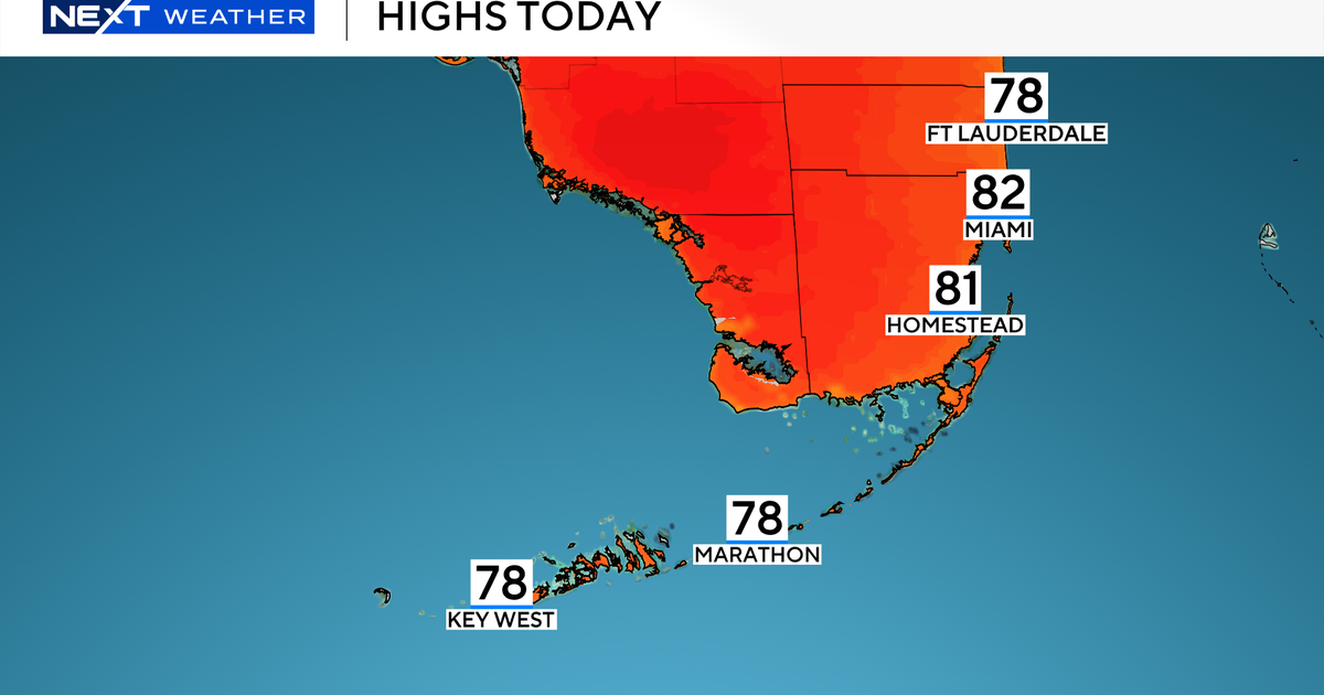 Warming trend in South Florida could bring near-record heat on Sunday, few scattered rain showers for Saturday afternoon