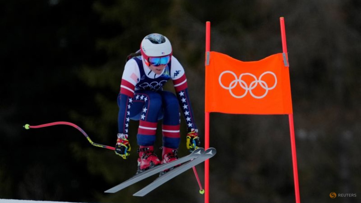 Alpine skiing-Johnson on course for golden 'double double' in team combined