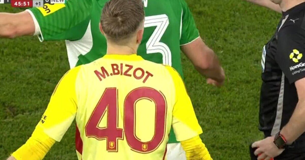 Aston Villa goalkeeper bizarrely sent off in moment of madness as chaos erupts