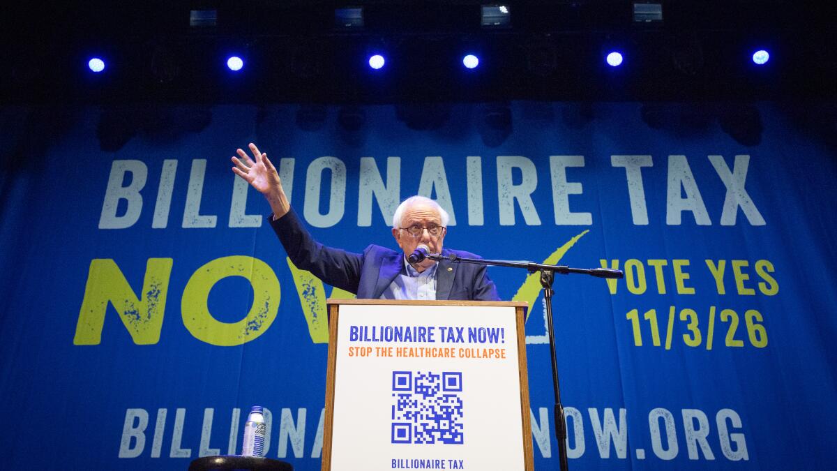 Bernie Sanders kicks off billionaires tax campaign with choice words for the 'oligarchs'