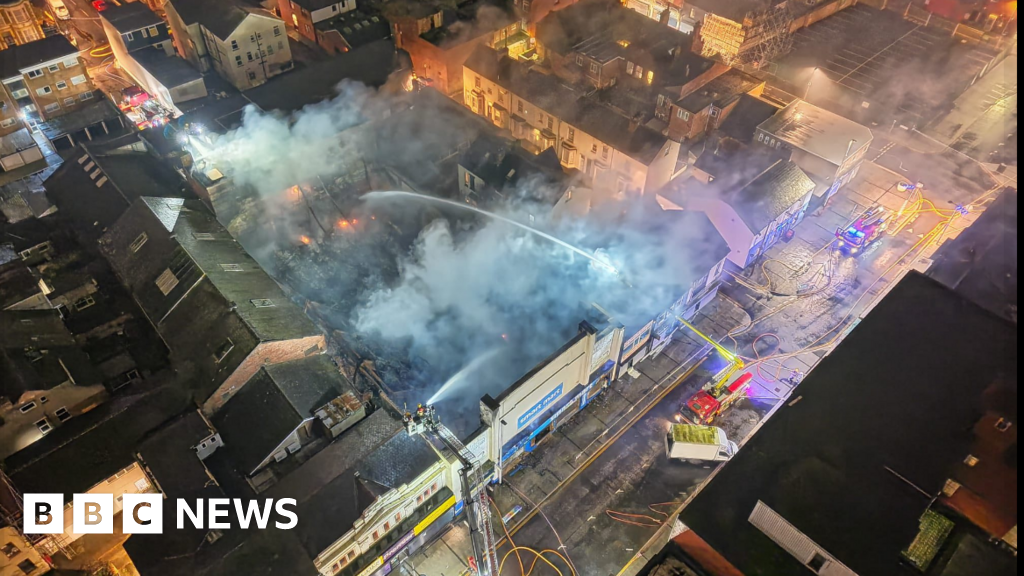 Drone photos reveal scale of huge Blackpool fire
