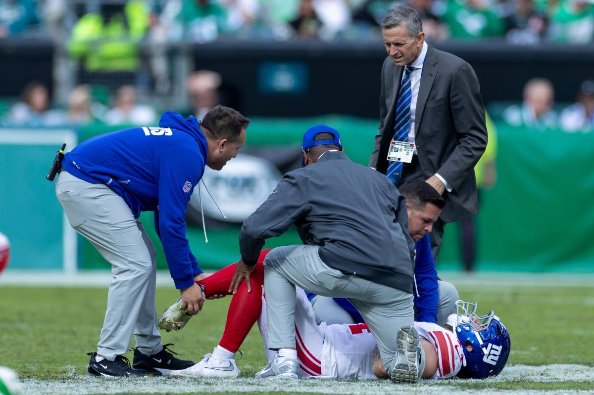 Cam Skattebo slowly 'getting back into it' in recovery from ghastly...