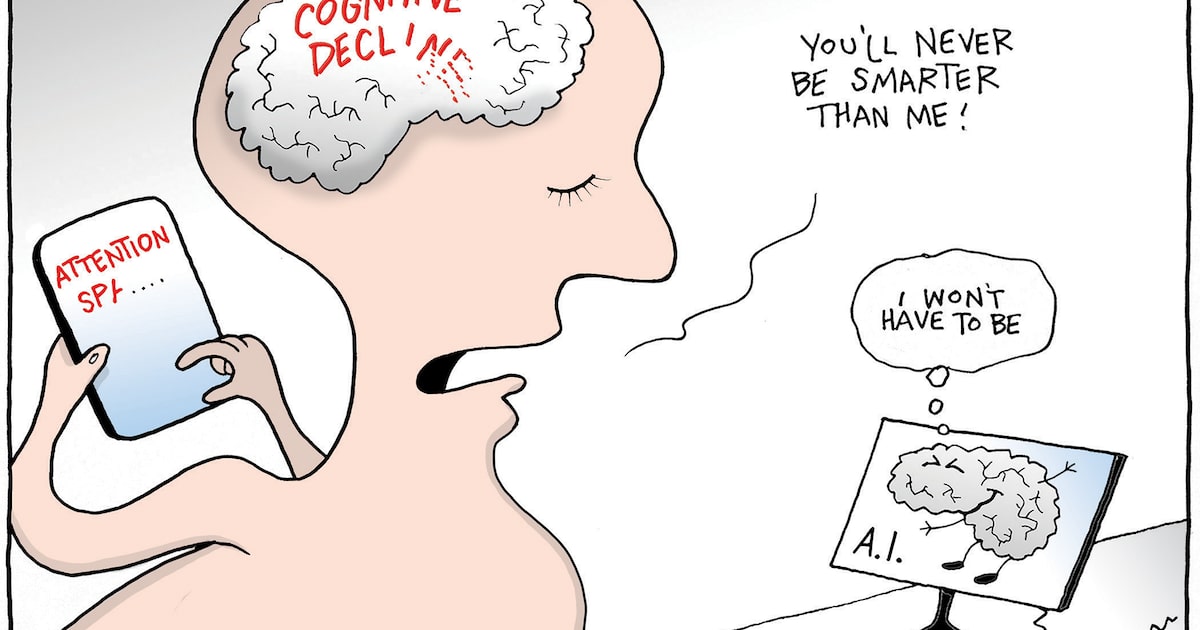 Editorial cartoon: Cognitive decline