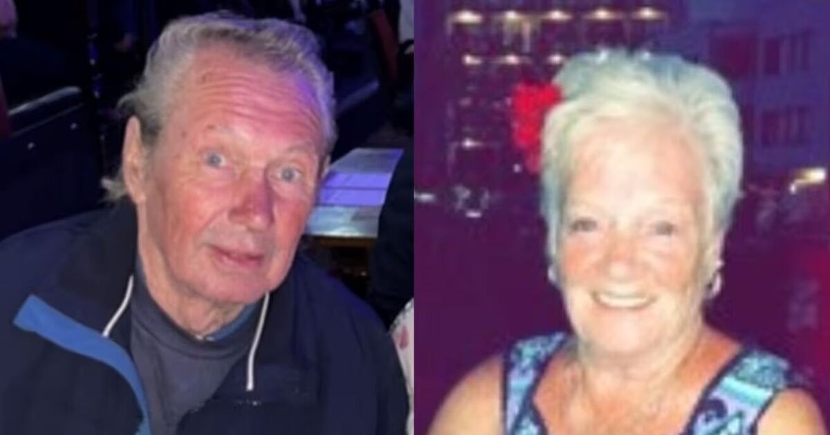 Killers smile and laugh as they are cleared of murdering elderly couple