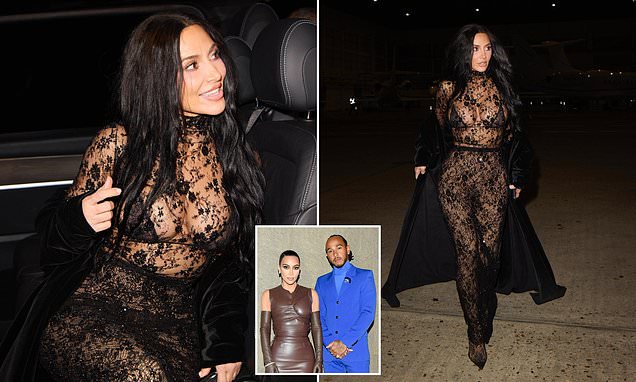 Kim Kardashian dines in Paris with Lewis Hamilton amid romance rumors