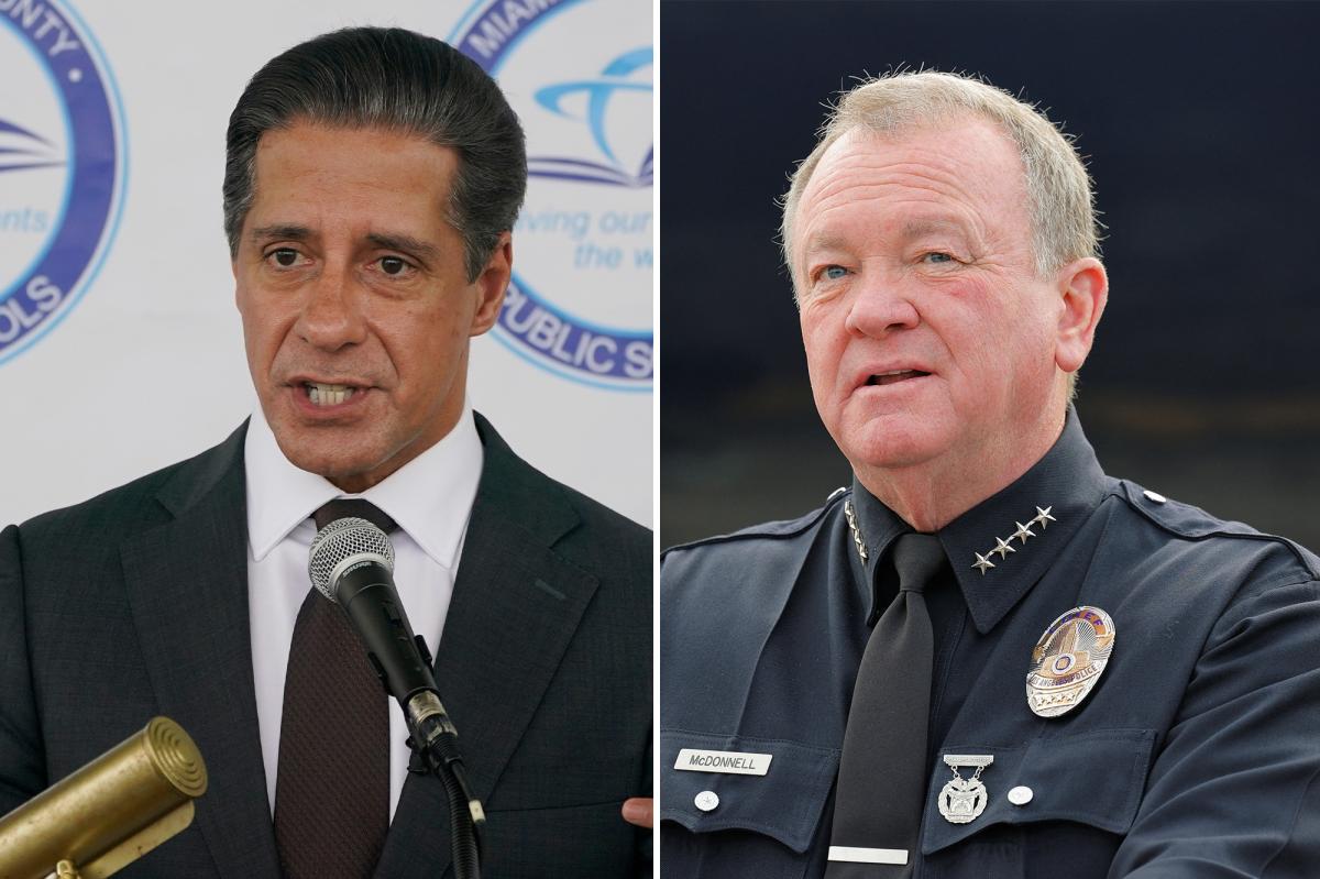 As LA schools boss burns ICE, cops ask protester students to tone it...