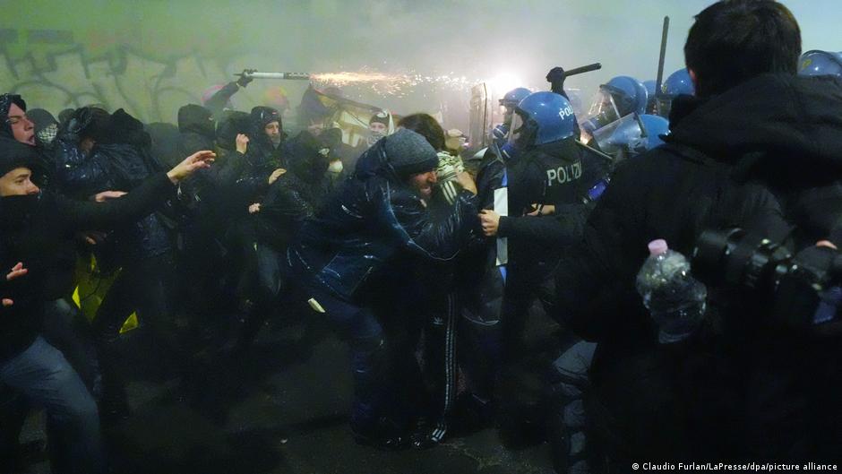 Milan: Protest ends in clashes near Olympic Village