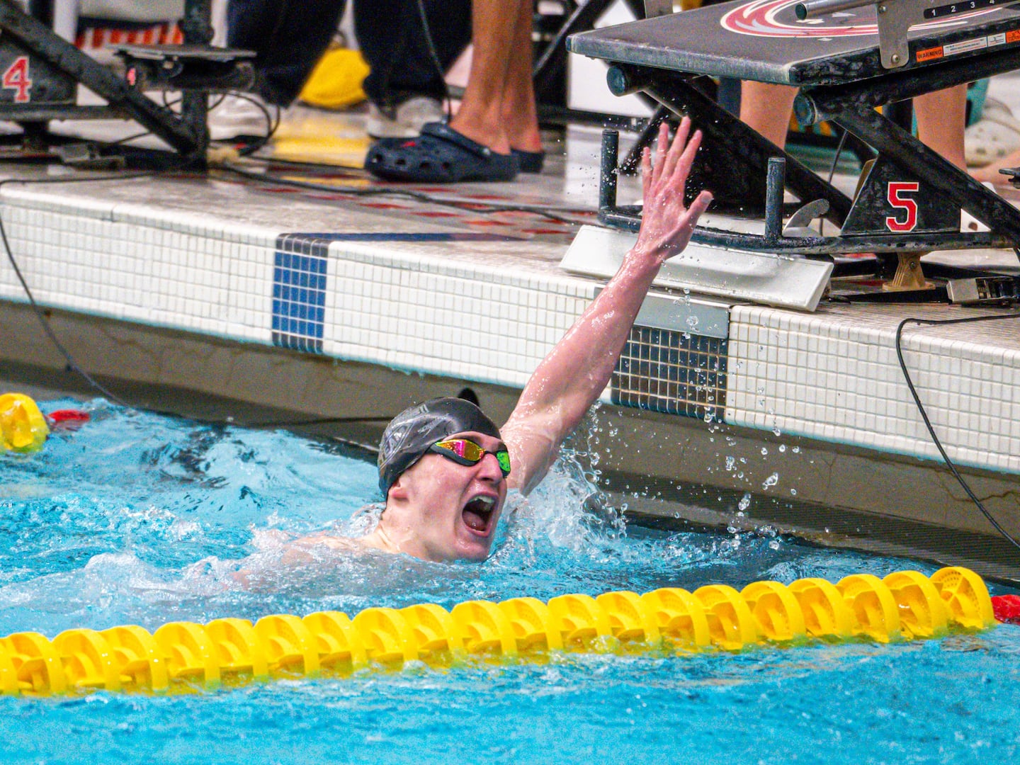By focusing on the wall, Mystic Valley's Christian Antonucci sets meet record at Division 2 boys' swimming - The Boston Globe