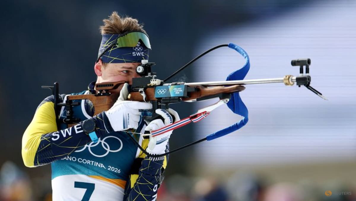 Biathlon-Sweden's Ponsiluoma shows nerves of steel to win men's 12.5km pursuit gold