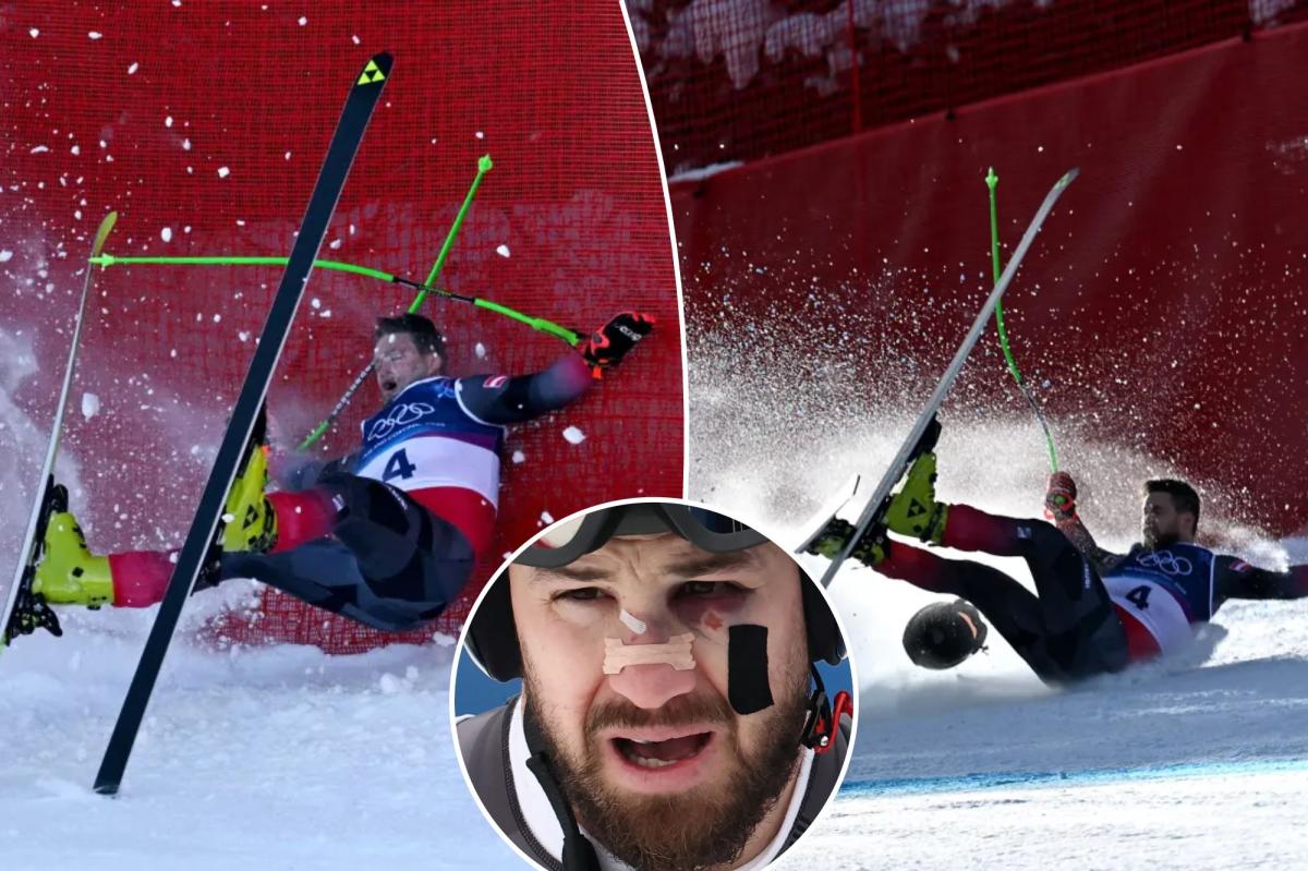 'Psychopath' skier Daniel Hemetsberger bloodied after scary 2026...