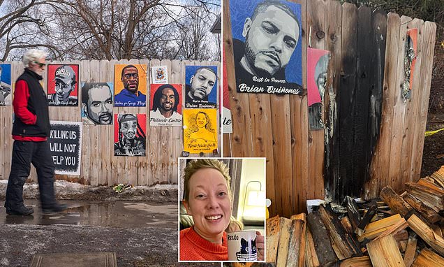 Renee Nicole Good memorial BURNED to ground after she was killed