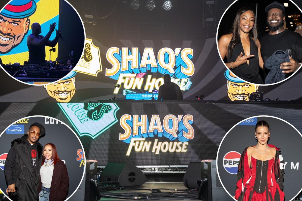 Shaquille O'Neal riles up crowd with DJ set at raucous Super Bowl...