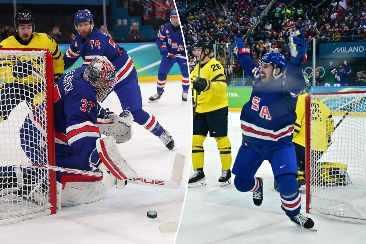 U.S. men's hockey team edges past Sweden to set up Olympic semifinal...