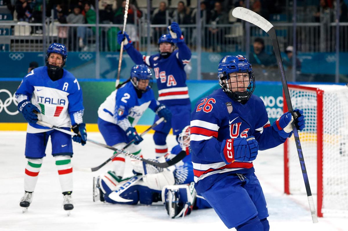 US's women's hockey continues dominance in rout of Italy to advance...